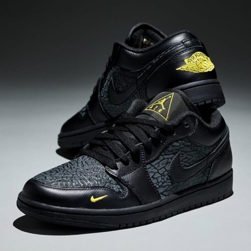 Nike Air Jordan 1 Low SE Black Anthracite Tour Yellow